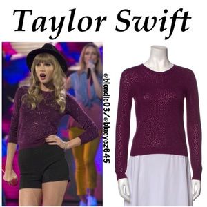 Alice + Olivia “Cena” rhinestone sweater M